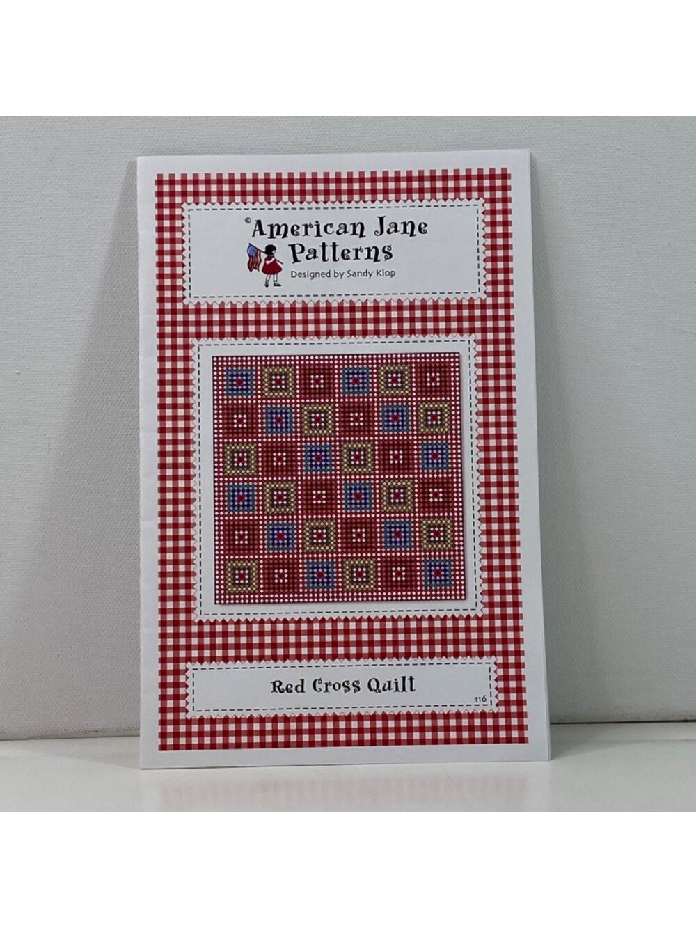 American Jane Patterns Red Cross Quilt Full-Color Instructions 90" X 90" Design